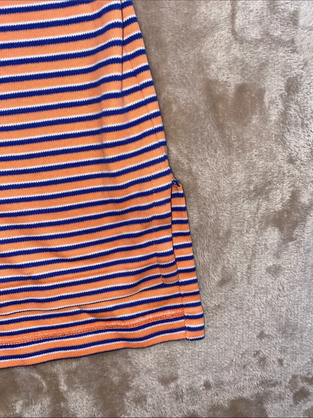 Polo by Ralph Lauren Peach Polo with Navy Stripes